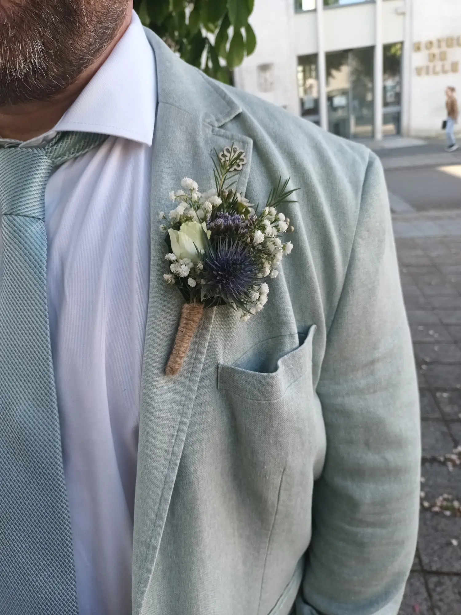 Boutonnière — mariage floral à Vertou par Artistfloral