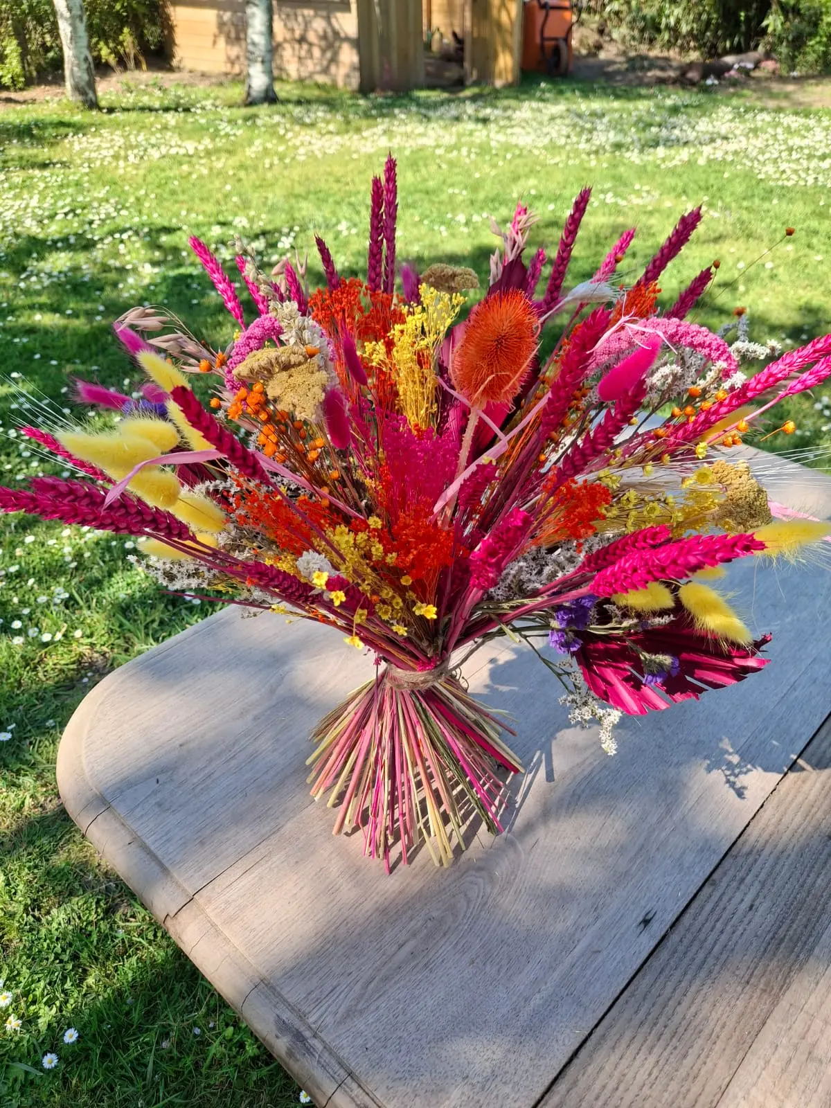 Bouquet de fleurs séchées Harmonie, création Artistfloral à Vertou