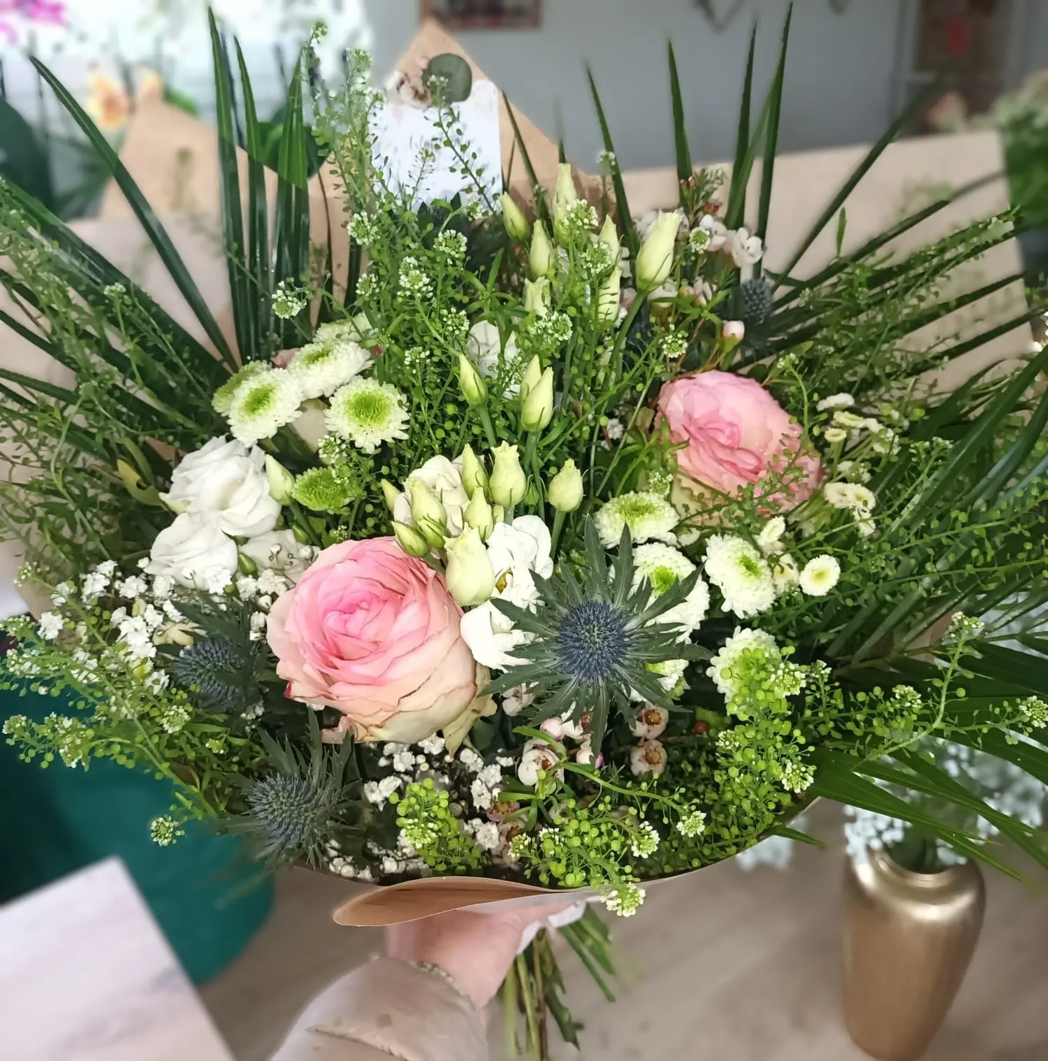 Bouquet Romance, réalisation artisanale à Vertou